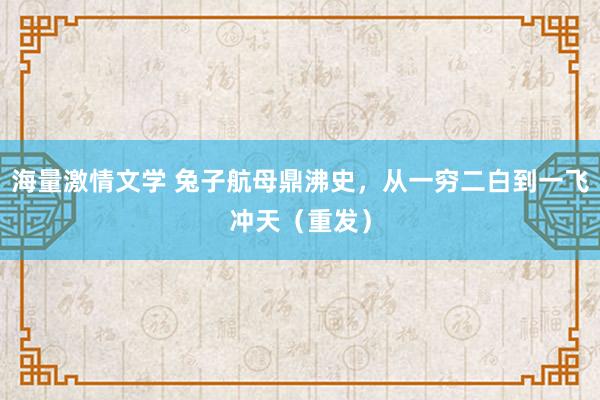 海量激情文学 兔子航母鼎沸史，从一穷二白到一飞冲天（重发）