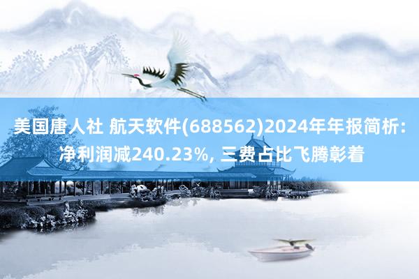 美国唐人社 航天软件(688562)2024年年报简析: 净利润减240.23%， 三费占比飞腾彰着