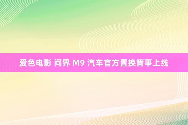 爱色电影 问界 M9 汽车官方置换管事上线